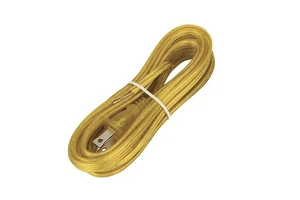 21201A, 15 Feet Lamp Cord Set with Molded Polarized Plug, Gold, 1 Pack - Picture 1 of 1