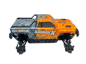 Hpi Savage X Flux V2 1/8 Scale Monster Truck Slider/Roller W Body #15286 - Picture 1 of 14