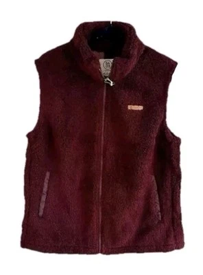 Chaleco polar sin mangas Sage Collective para mujer, borgoña, talla L Foto 1 de 4