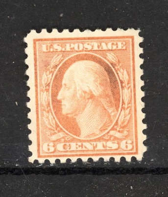SCOTT 468 1916 6 CENT WASHINGTON REGULAR ISSUE USED F-VF! - Image 1 of 2