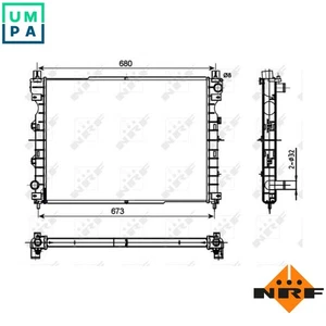 RADIATOR ENGINE COOLING 53096 FOR 18 K4F 1.8L 204D3 2.0L 4cyl 25 K4F 2.5L 6cyl - Picture 1 of 9