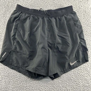 Nike Running Shorts Womens Sweat Size Large 4.0 In inseam black Light Weight - Picture 1 of 11