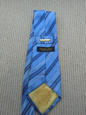 Галстук Donald J. Trump Signature Collection 100% шелк синяя полоса подготовительный классический город - Изображение 1 из 4