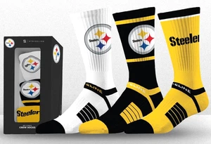 Calzino Pittsburgh Steelers Strideline Premium Knit Crew - Confezione da 3 - Foto 1 di 2