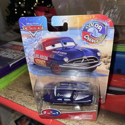 Disney PIXAR Cars 3 1:55 CAMBIADORES DE COLOR - DOC/FABULOSO AVISPÓN HUDSON - ROJO/AZUL Foto 1 de 4