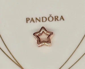 New 100% Genuine Authentic Pandora Rose Gold Reflexions Star Clip Charm 787544 - Picture 1 of 9