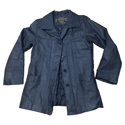 GIO-ARMAND Nuovo Millenio Confection Leather Jacket Men S Button Blazer Black S - Image 1 of 4