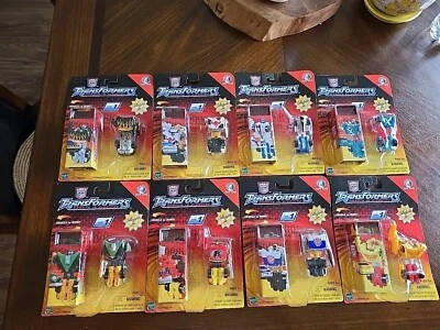 2003 Transformers Tiny Tins RID FIgure Lot Of 8: MIRAGE, SIDE SWIPE, PROWL NIB - Image 1 of 4