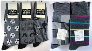 7 PAIRS FUNKY SOCKS MENS WOMENS TEENS MULTICOLOR DESIGNER CREW SPORTS 10-13 P248 - Picture 1 of 11