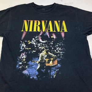 NIRVANA UNPLUGGED NEW YORK MUSIC CONCERT TEE T SHIRT Mens M Double 2 Sided  - Picture 1 of 5