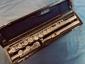 MURAMATSU FLUTE - ALL STERLING SILVER NR. 18918 - Repadded PERFEKT - Ships FREE - Picture 1 of 11