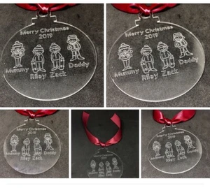 Personalised Christmas Tree Family Bauble Decoration, Christmas Gift, Tree - Picture 1 of 12