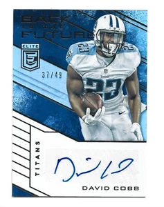 David Cobb AUTOGRAPH /49 RC Tennessee Titans 2016 Donruss Elite AUTO Football - Picture 1 of 2