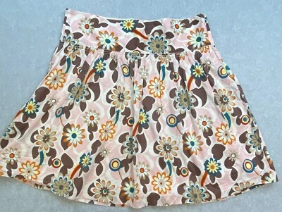 Falda antigua azul marino para mujer talla grande rosa flores Foto 1 de 4