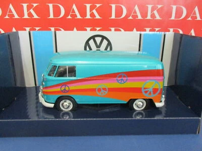 Die cast 1/24 Modellino Furgone Van Volkswagen Type 2 T1 Peace 1962 by Motor Max - Immagine 1 di 4
