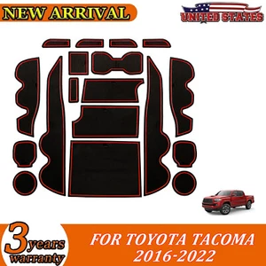Liner Accessories For Toyota Tacoma 2016-2022 Cup, Console, Door Pocket Inserts - Picture 1 of 10