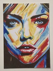 ACEO Print of Pop Art Watercolor and Ink Painting Artist Trading Card ATC - Picture 1 of 3