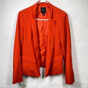 Forever 21 Blazer Women L Red Small Collar Open Front