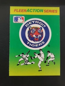 Vintage 80s Detroit Tigers Fleer Sticker card  - Picture 1 of 1