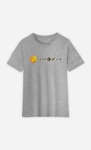 T-Shirt Children short Sleeves Grey, Solar System - Picture 1 of 3