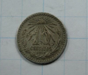 MEXICO - SILVER 10 CENTAVOS DATED 1919 - Picture 1 of 2