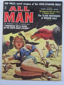 All Man Magazine v. 1 #5, Oct. 1959 VG/FN Vulture GGA Attack Cover! - Picture 1 of 5
