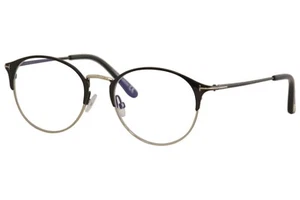 Tom Ford TF5541-B 001 Black/Gold Round Optical Eyeglass Frame 51-18-140 - Picture 1 of 3