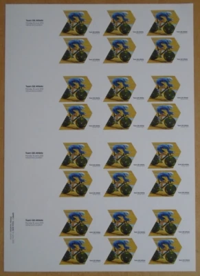 Londres 2012 Olímpico "Nelson" Prueba Ciclista Ganador Medalla de Oro Hoja Imperrada. Foto 1 de 2