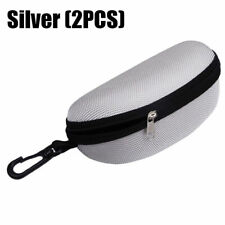 2 PCS Eye Glasses Case Portable Sunglasses Protector Box Hard Zipper Belt Clip