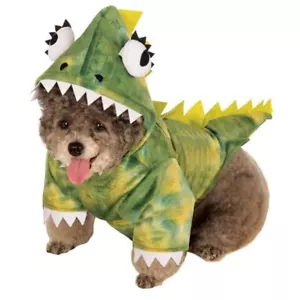 Disfraz de dinosaurio verde para perro grande rubíes tienda de mascotas - Imagen 1 de 2