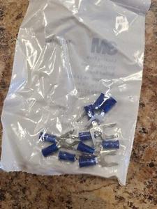 (10 PK) Horquilla de bloqueo de 3M, costura a tope aislada de vinilo 16-14 AWG, tamaño de perno 1/4" - Imagen 1 de 2