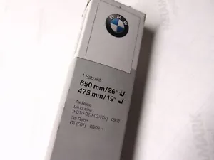 GENUINE BMW 5 SERIES GT F07 7 SERIES F01 F02 F03 F04 FRONT WIPER BLADES PAIR RHD - Picture 1 of 4