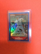 Limited Edition Justin Verlander 2007 Bowman Chrome Blue Refractor #/150