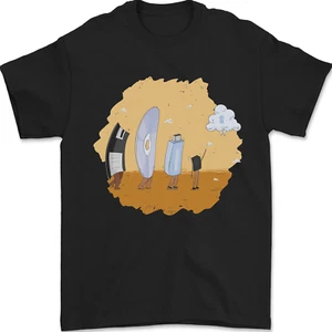 Conservazione Evolution Rétro SSD CD Flash Drive PC Uomo T-Shirt 100% IN Cotone - Foto 1 di 14