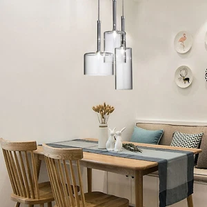 Modern Ceiling Light Industrial Glass Pendant Lamp Fixture Kitchen Chandelier US - Picture 1 of 11