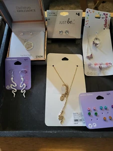 Claire's & Believe by Brilliance Girl's Jewelry Lot (Earrings, Necklaces, Ring) - Picture 1 of 8