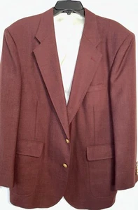 Arnold Palmer Executive Collection Blazer Mens 44R Burgundy Maroon Gold Buttons - Picture 1 of 8