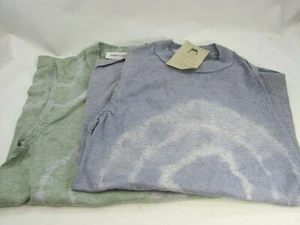 2 Tie Dye Hand Dyed Childs Tee T Shirt Size 8 Gray Green 33719 Sleeveless Tank - Picture 1 of 6
