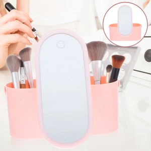 Portable Cosmetic Case Make-up Organizer Miss Makeup Holder with Lid Cosmetics - Afbeelding 1 van 12