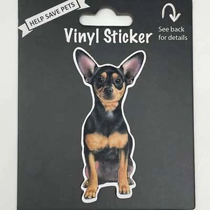 Chihuahua Back Dog Pet Vinyl Sticker Waterproof For Car Laptop Water Bottle - Picture 1 of 16