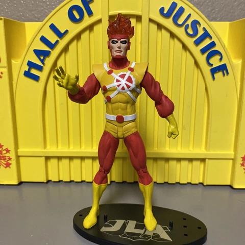 DC Direct JLA Firestorm Loose Action Figure Justice League America With Stand Cover
