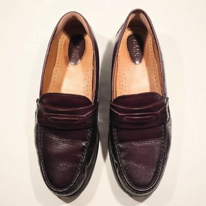 Bass Mens Cordovan Leather "Snyder" Penny Loafer Shoes size 11 M EUC - Picture 1 of 12