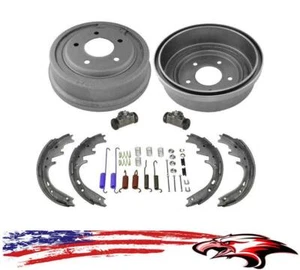 Rear Drums Shoes Wheel Cylinders Spring Kit 6pc for Ford E150 F150 1987-1996 - Picture 1 of 7