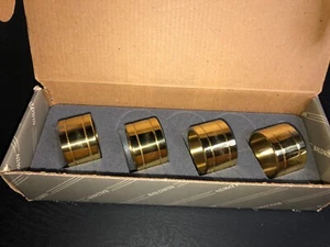 Nice Set of 4 Baldwin Devon Polished Brass Heavy Napkin Rings 7534 VNC IOB - Picture 1 of 5