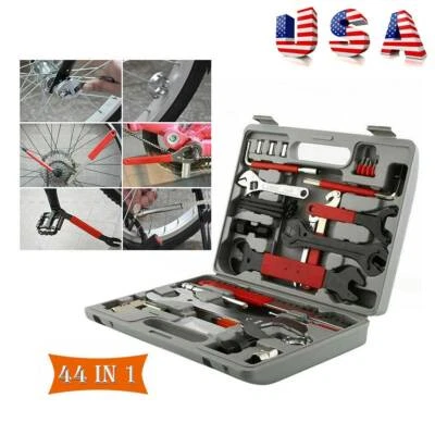 44PCS Complete Bike Bicycle Repair Tools Tool Kit Set Home Mechanic Cycling New - Image 1 of 4
