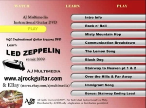 Custom Guitar Lessons, Learn Led Zeppelin - DVD Video - Picture 1 of 3