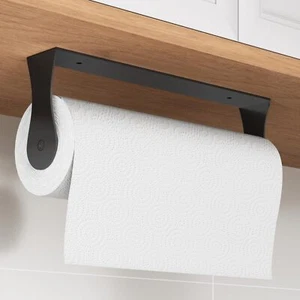 Paper Towel Holder Under Cabinet Black Paper Towel Holder Wall Mount Stainless S - Picture 1 of 8