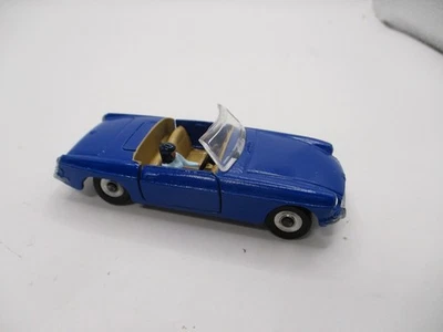Dinky Toys #113-G MGB SPORTS CAR. RESTORED CODE3 DEEP BLUE W/TAN INT.LADY DRIVER - Image 1 of 4