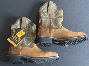 Stivali da lavoro Ariat punta acciaio cowboy western 10015406 uomo US 8 marrone blu - Foto 1 di 21