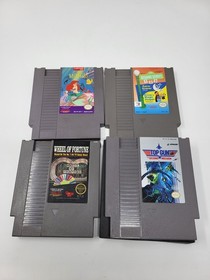 Lot of 4 Game Cartridges for the NES! Little Mermaid, Wheel Of Fortune, Top Gun
